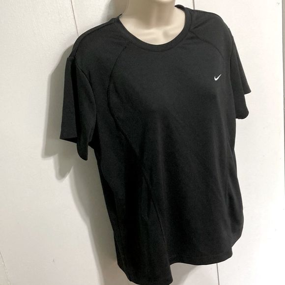 NIKE Performance Black Short Sleeve Crew Neck Tee Youth Large 16 18 - Picture 2 of 13